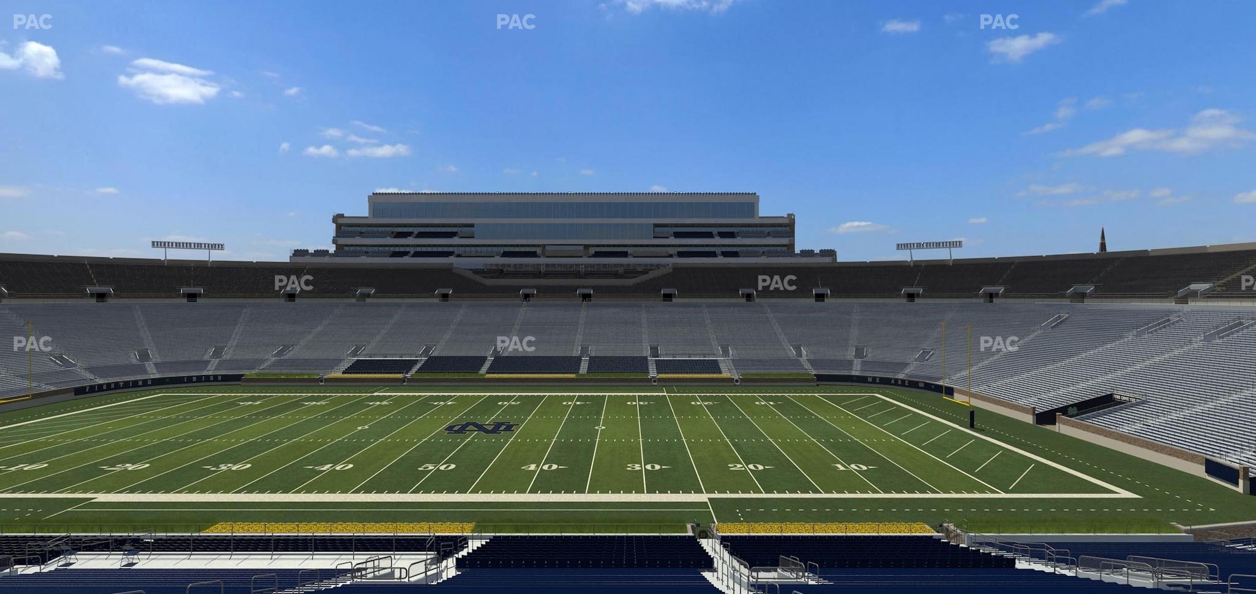 Seating view for Notre Dame Stadium Section 109