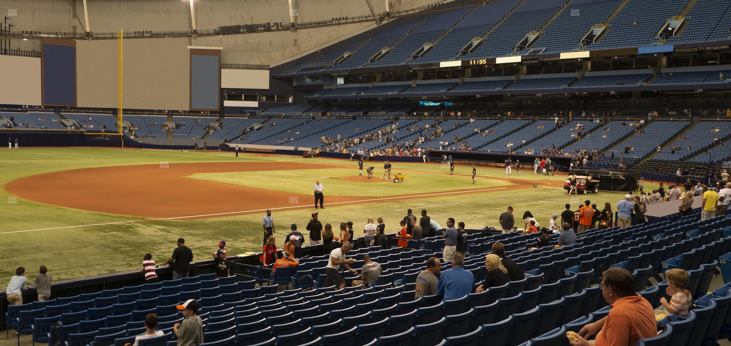 Seating view for Tropicana Field Section 125