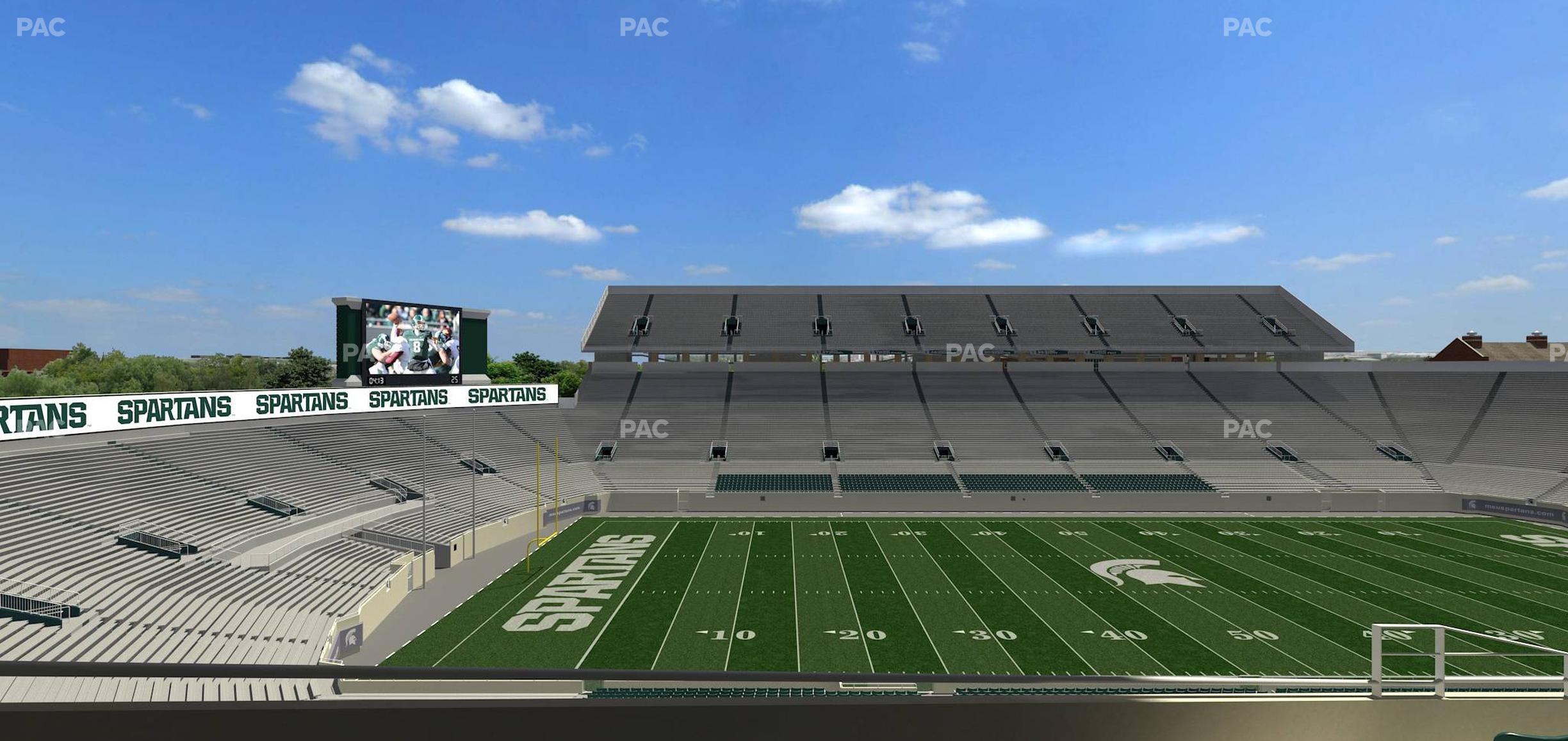 Seating view for Spartan Stadium (Michigan) Section Spartan Club 10