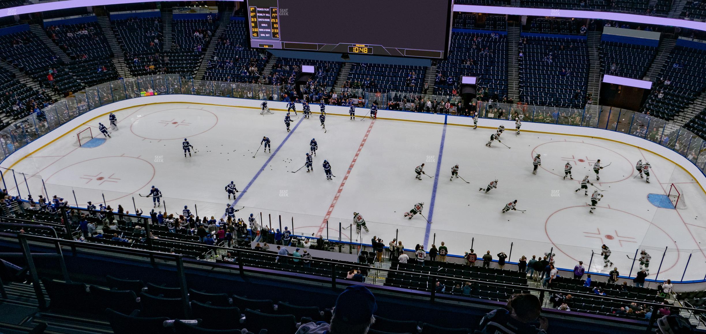 Seating view for Amalie Arena Section 315