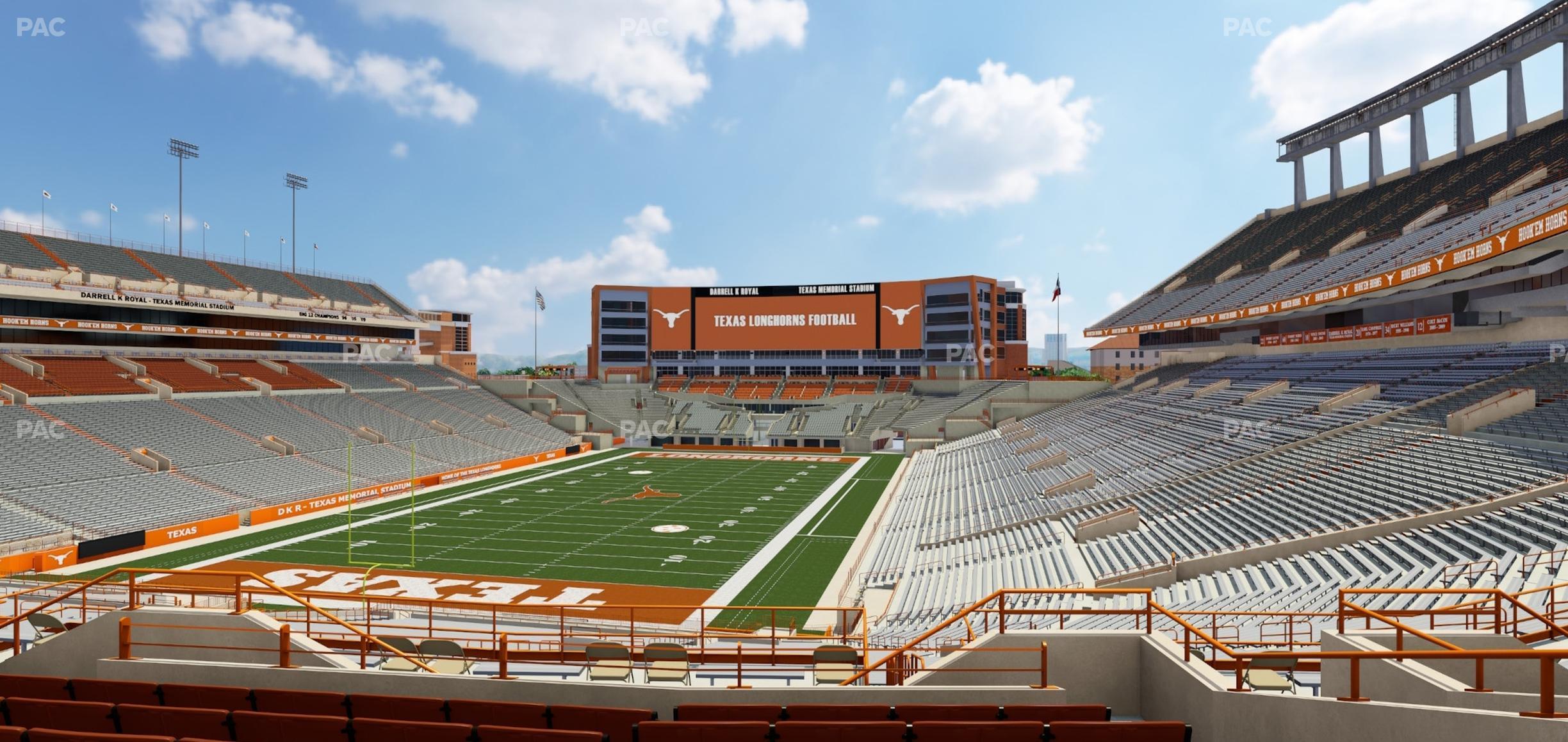 Seating view for Darrell K Royal - Texas Memorial Stadium Section Terrace Club 14