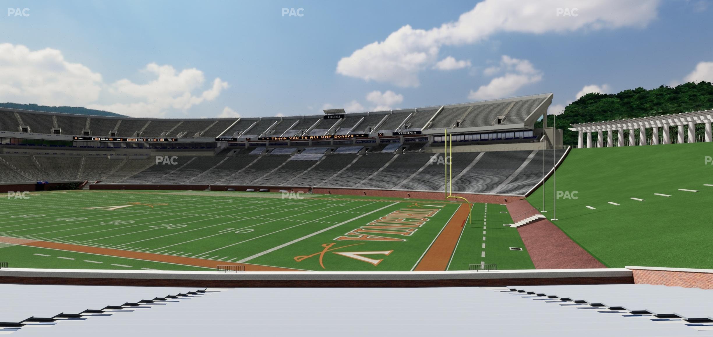 Seating view for Scott Stadium Section 102