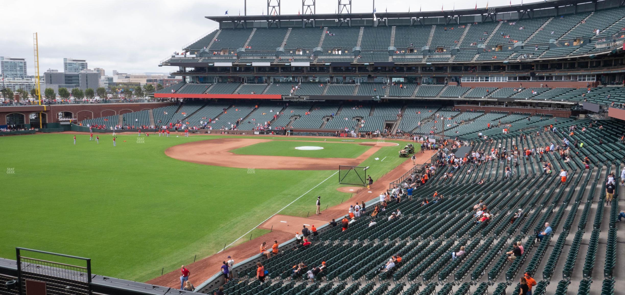 Seating view for Oracle Park Section Club Level 233