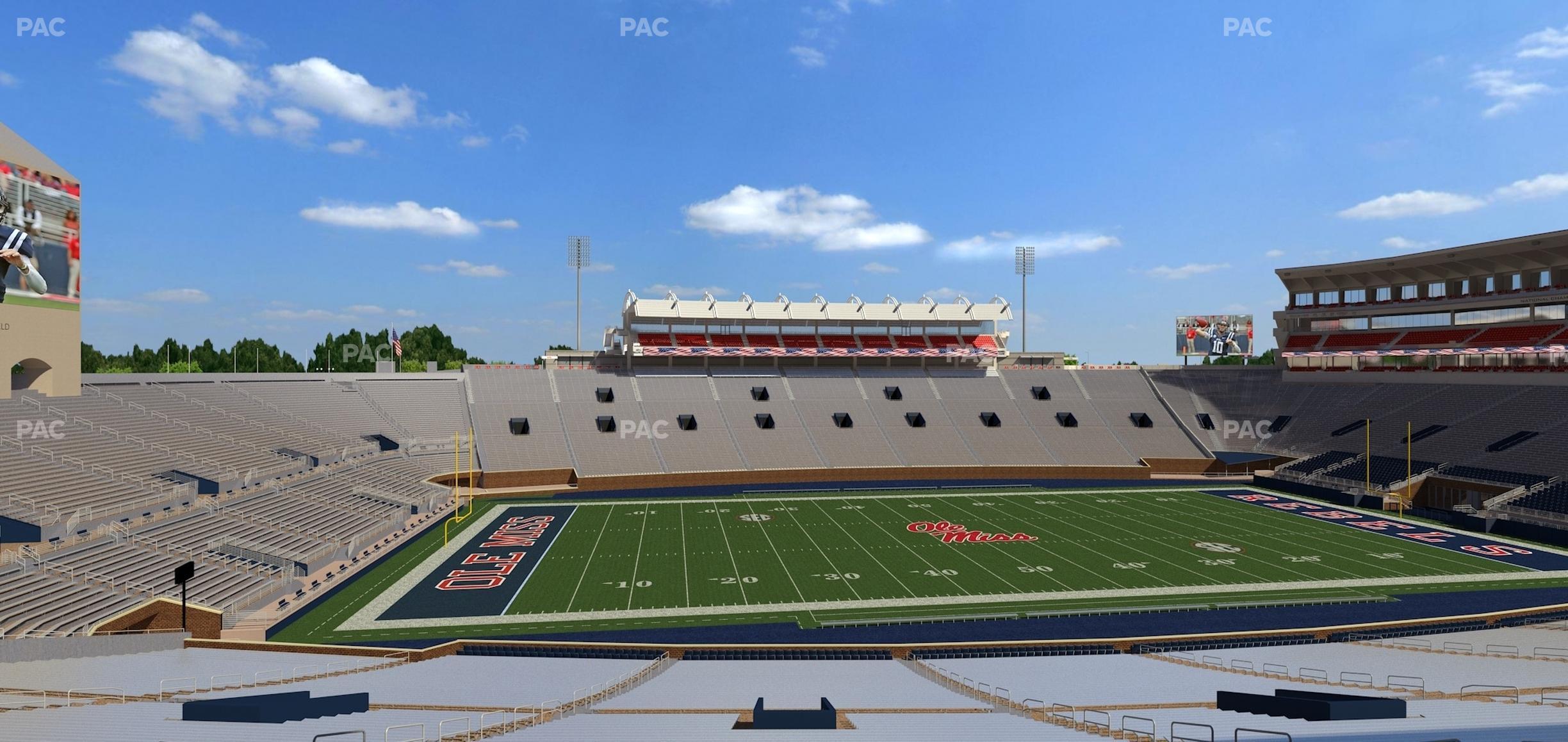 Seating view for Vaught Hemingway Stadium Section G