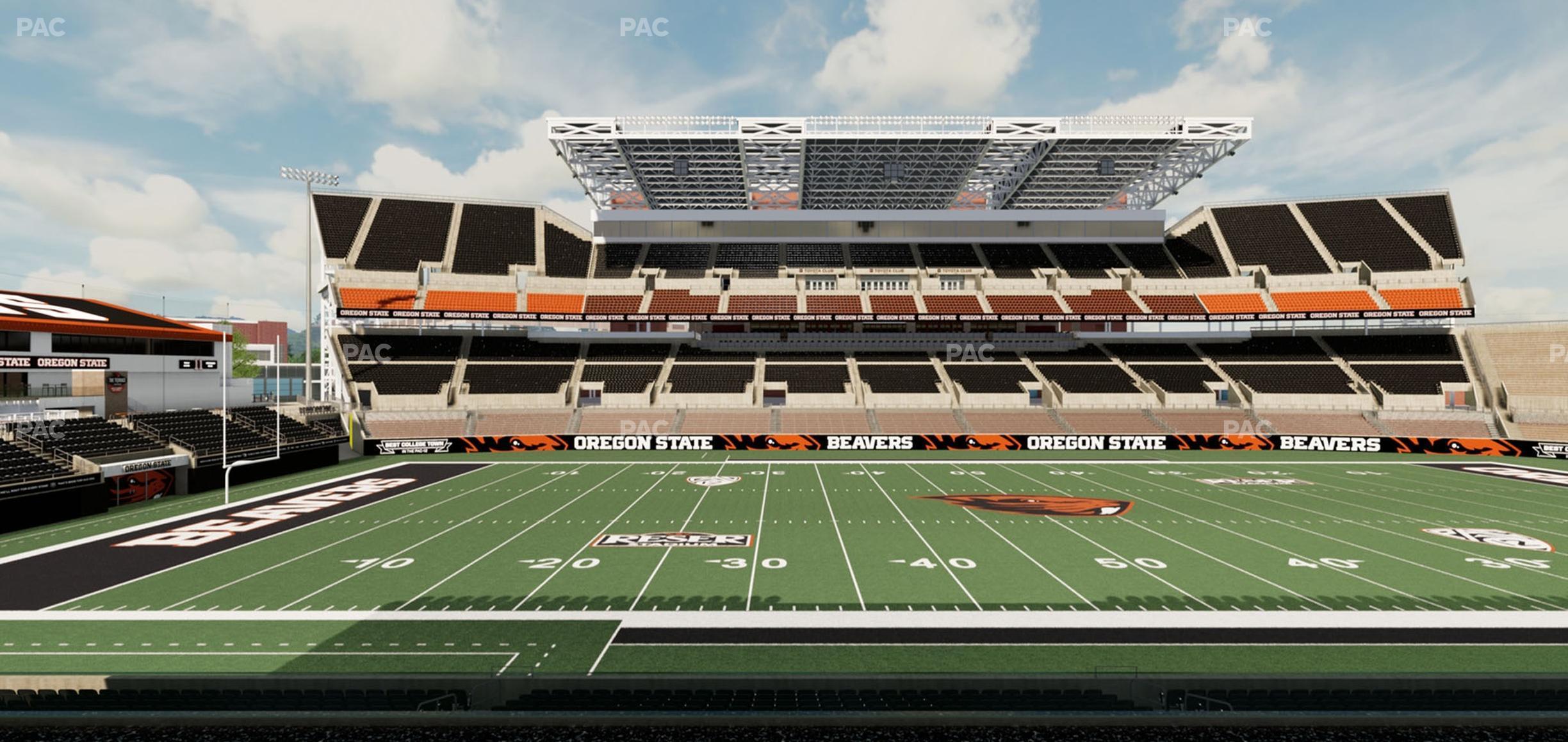 Seating view for Reser Stadium Section Box 25