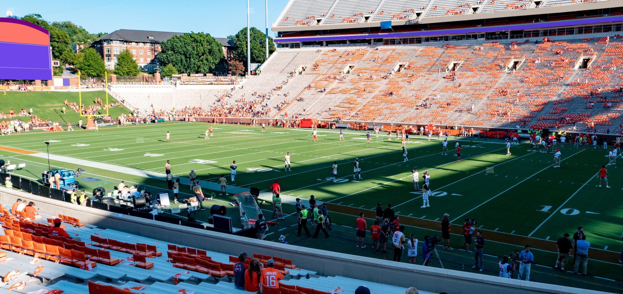 Seating view for Clemson Memorial Stadium Section S