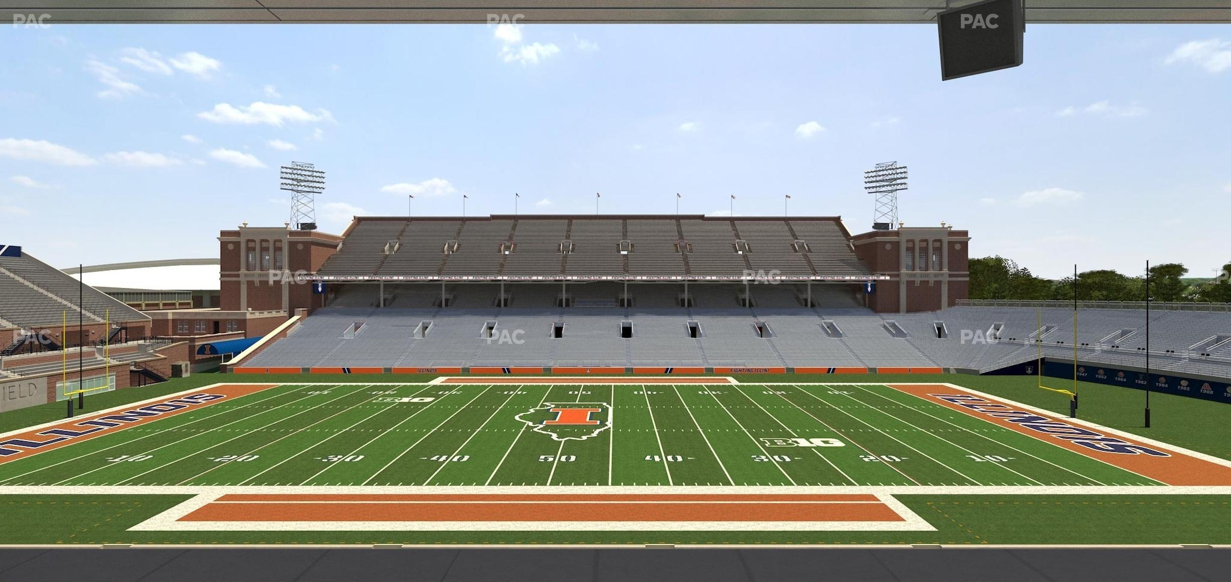 Seating view for Memorial Stadium - IL Section Colonnades Club 307