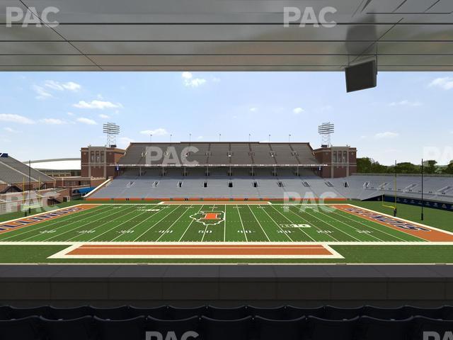 Seating view for Memorial Stadium - IL Section Colonnades Club 307