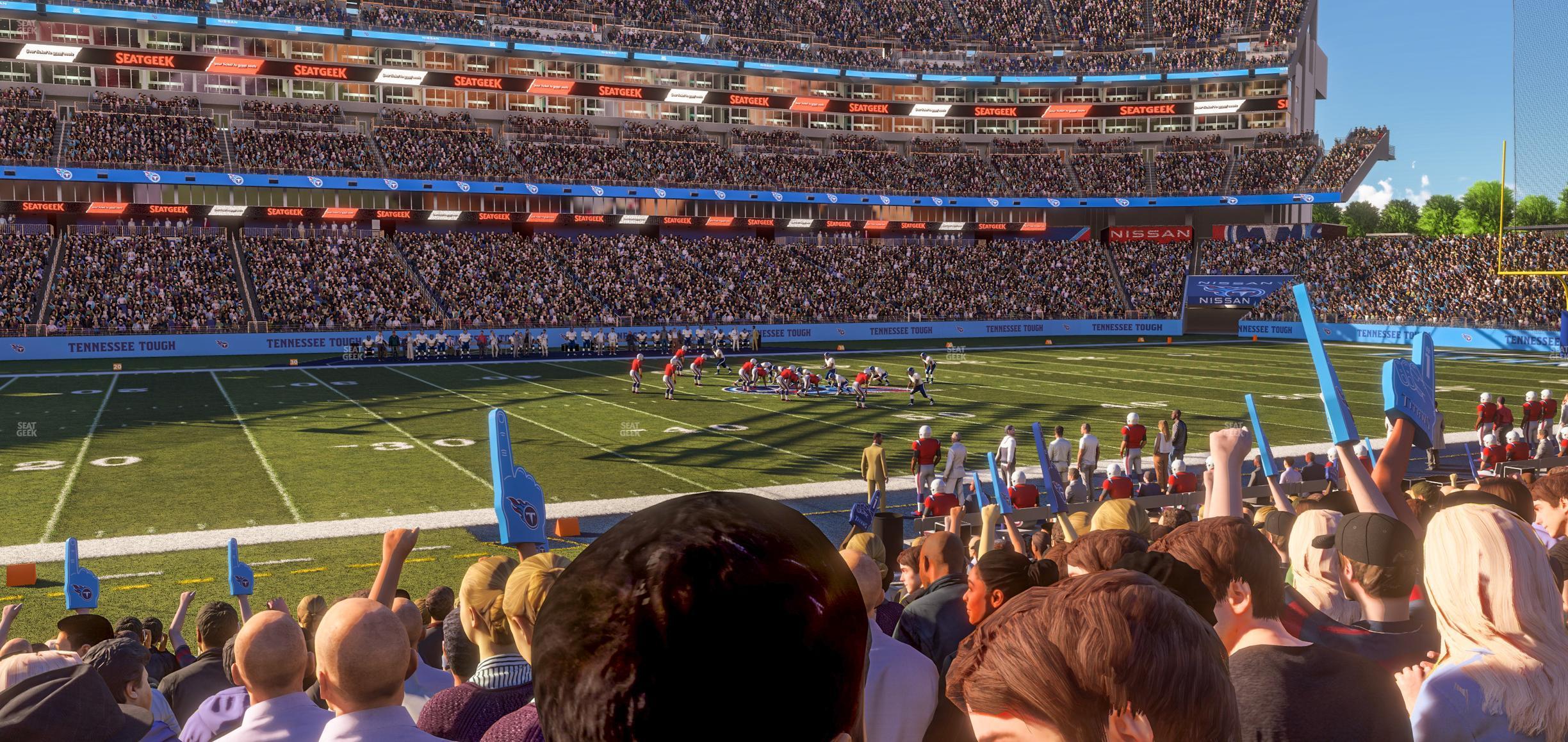 Seating view for Nissan Stadium Section 114