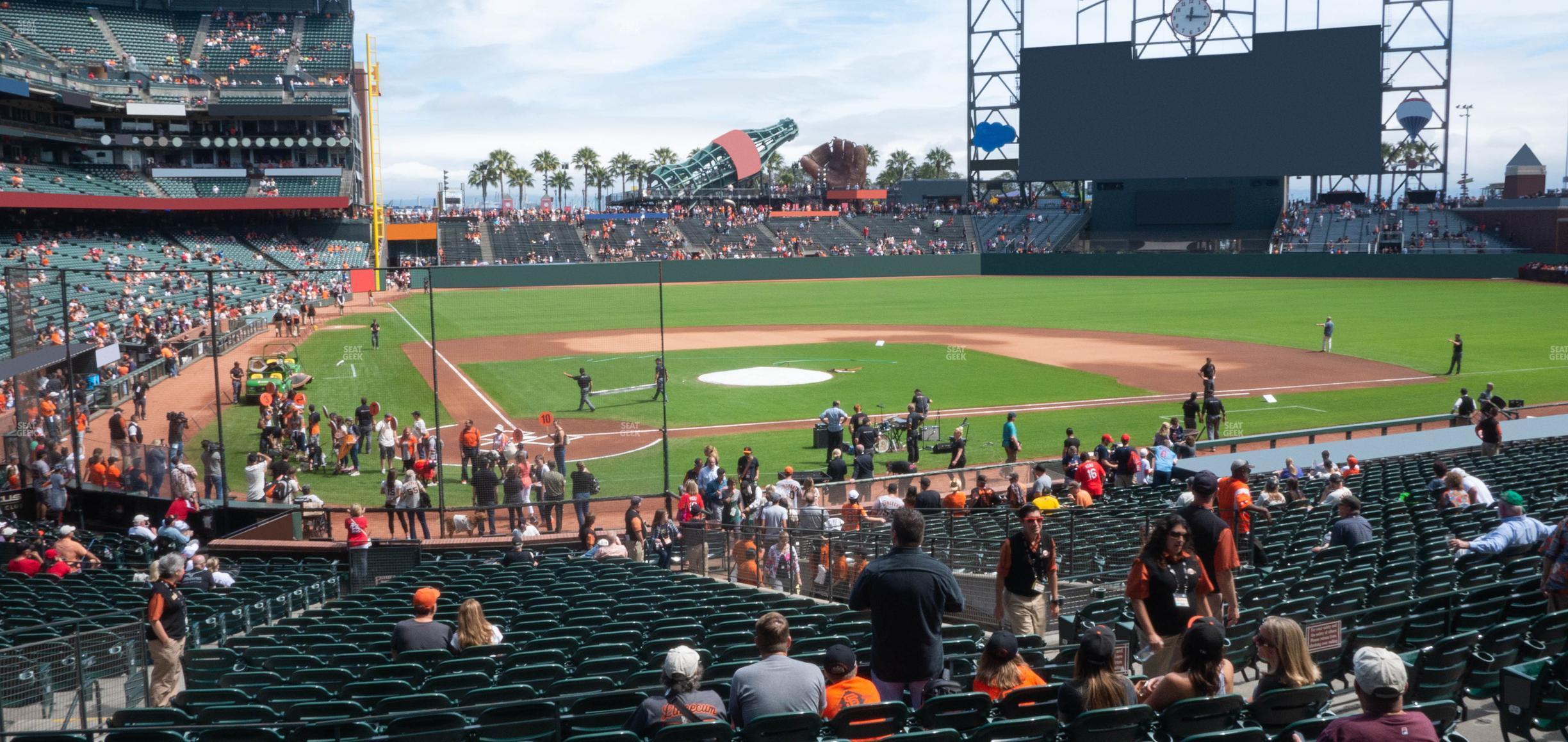 Seating view for Oracle Park Section Lower Box 112