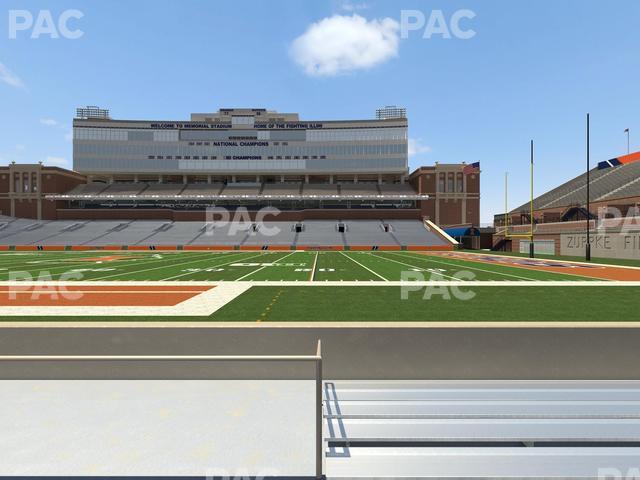 Seating view for Memorial Stadium - IL Section Front 103