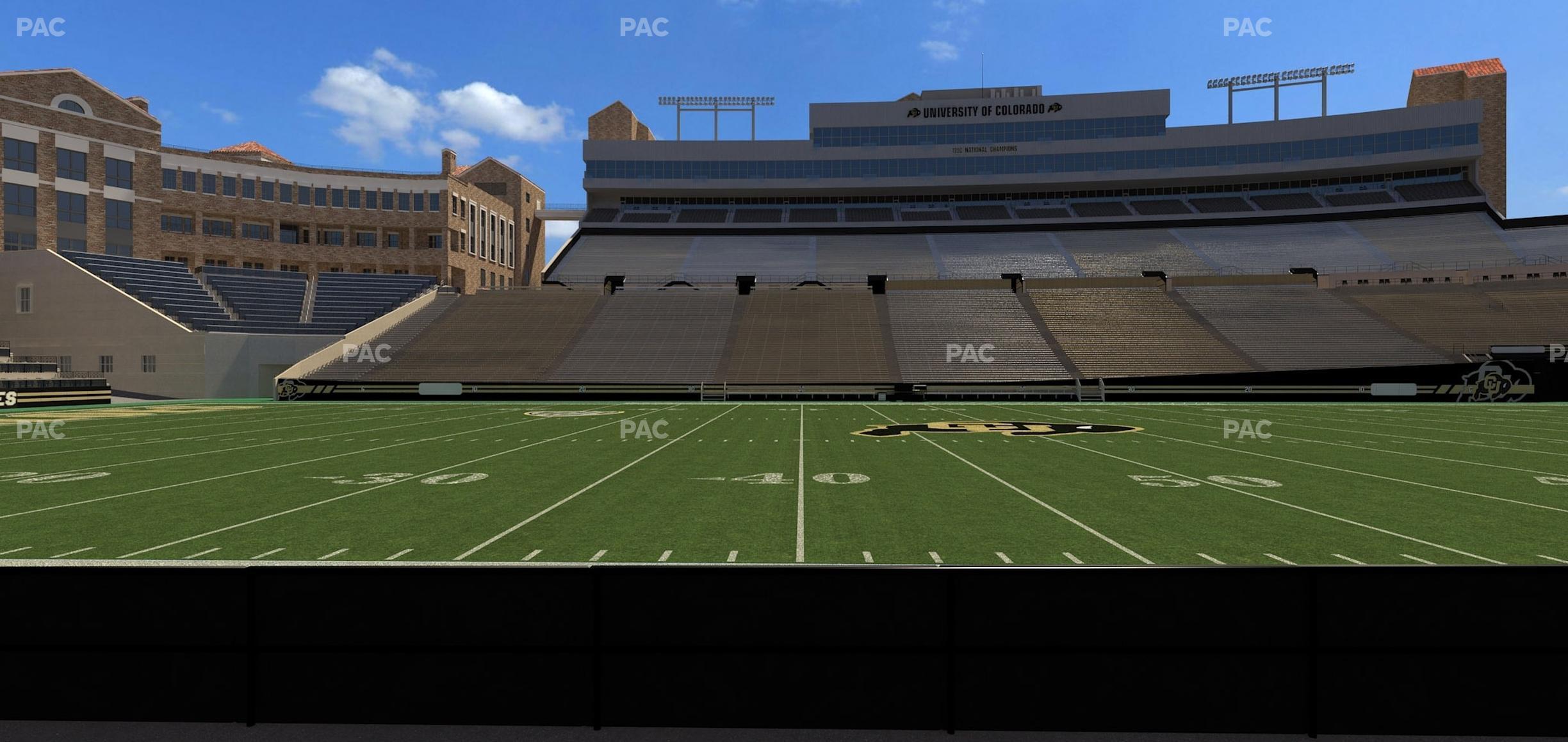 Seating view for Folsom Field Section 105