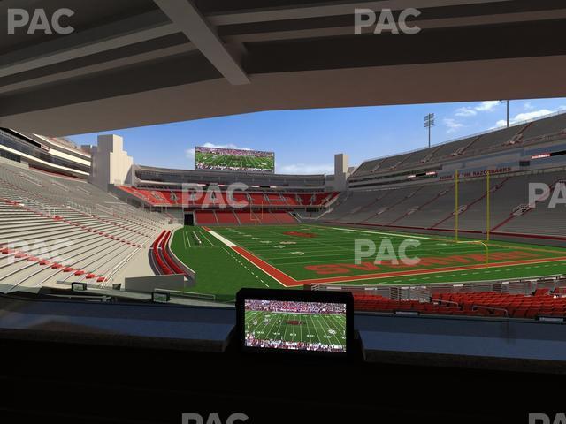 Seating view for Razorback Stadium Section Loge 62