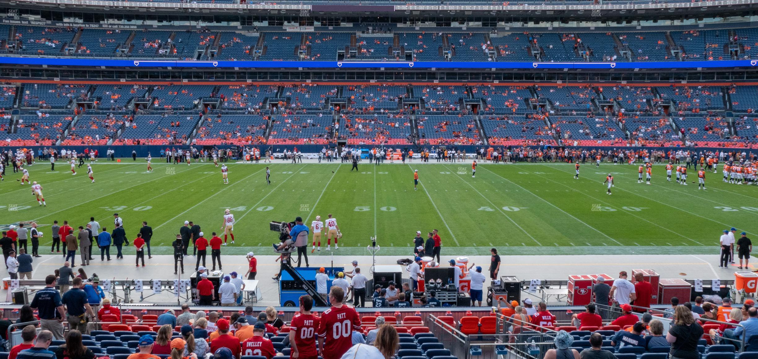 Seating view for Empower Field at Mile High Section 123