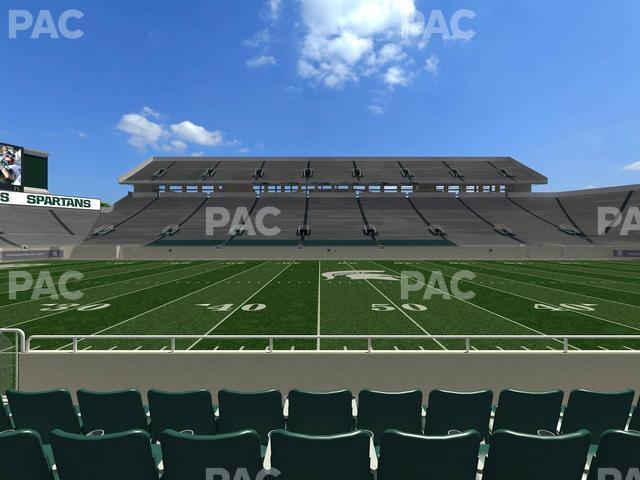 Seating view for Spartan Stadium (Michigan) Section Sideline Club 24