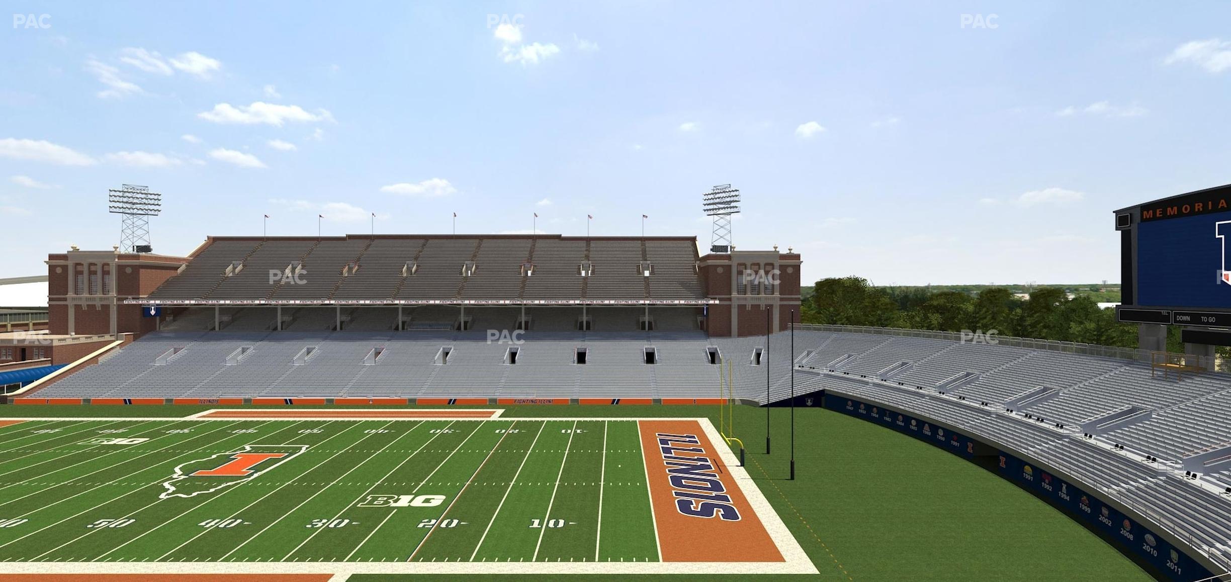 Seating view for Memorial Stadium - IL Section 224