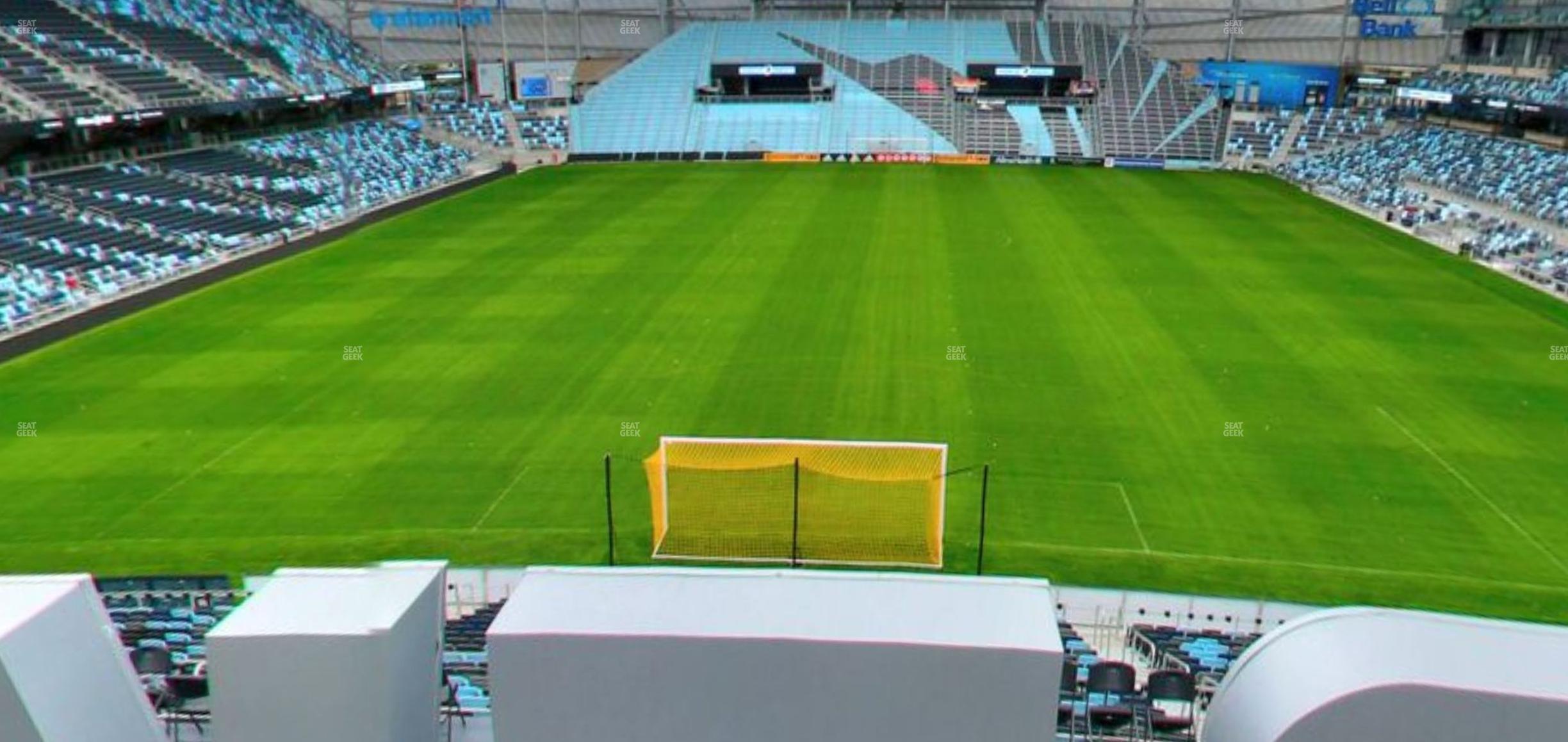 Seating view for Allianz Field Section Roof Deck