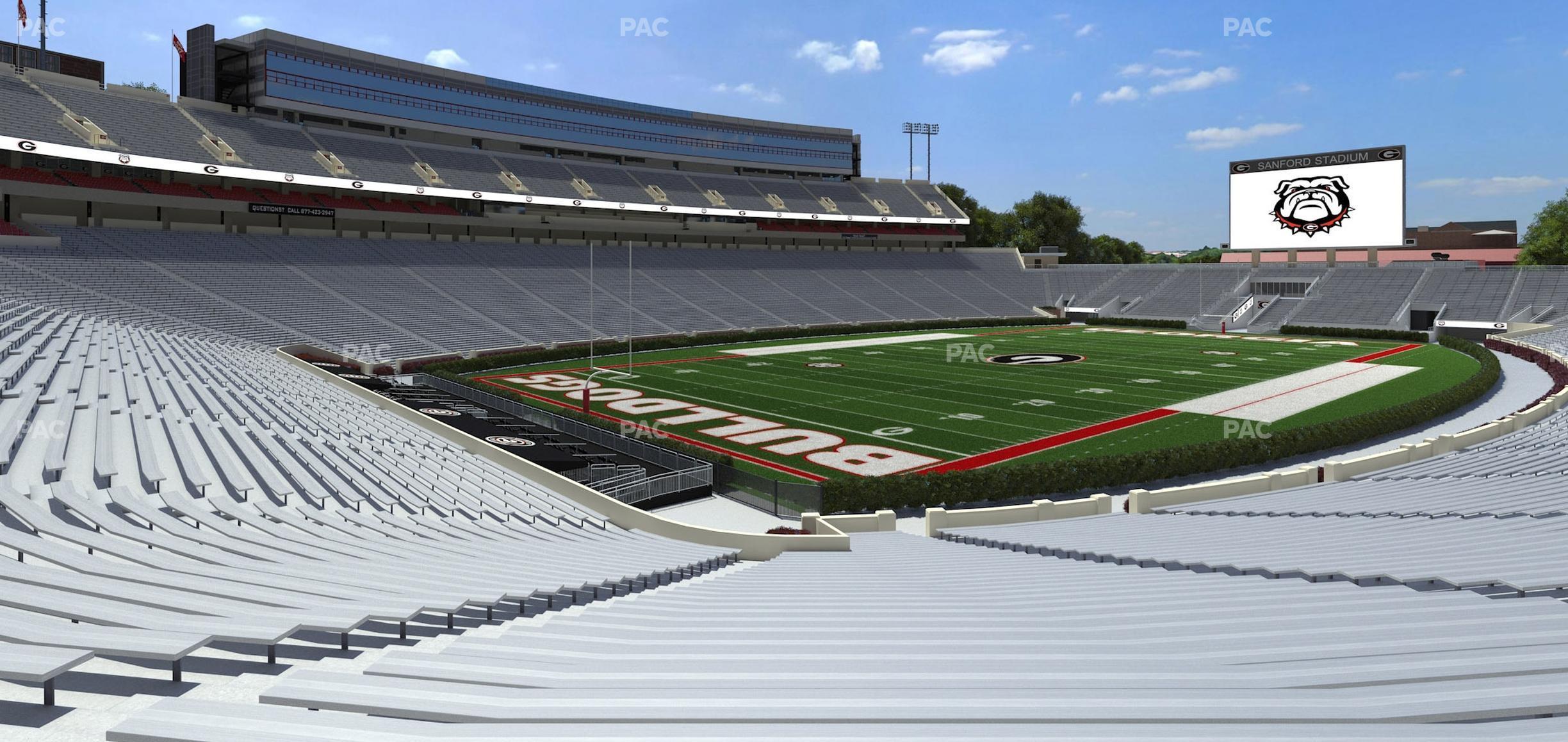 Seating view for Sanford Stadium Section 114