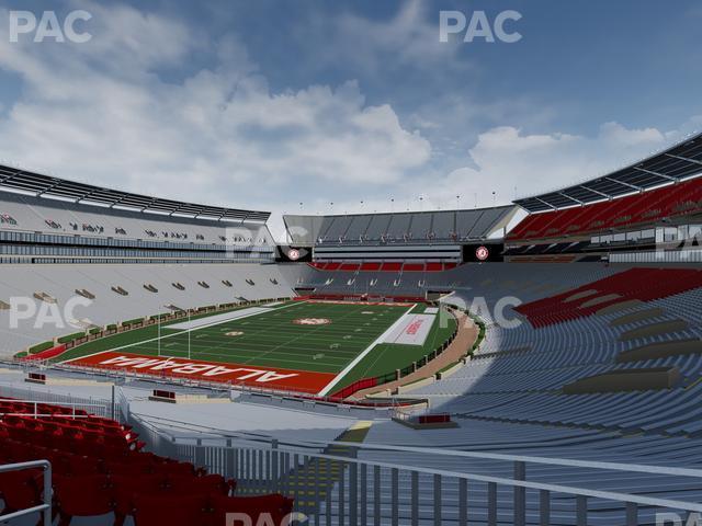 Seating view for Bryant Denny Stadium Section North Zone 1