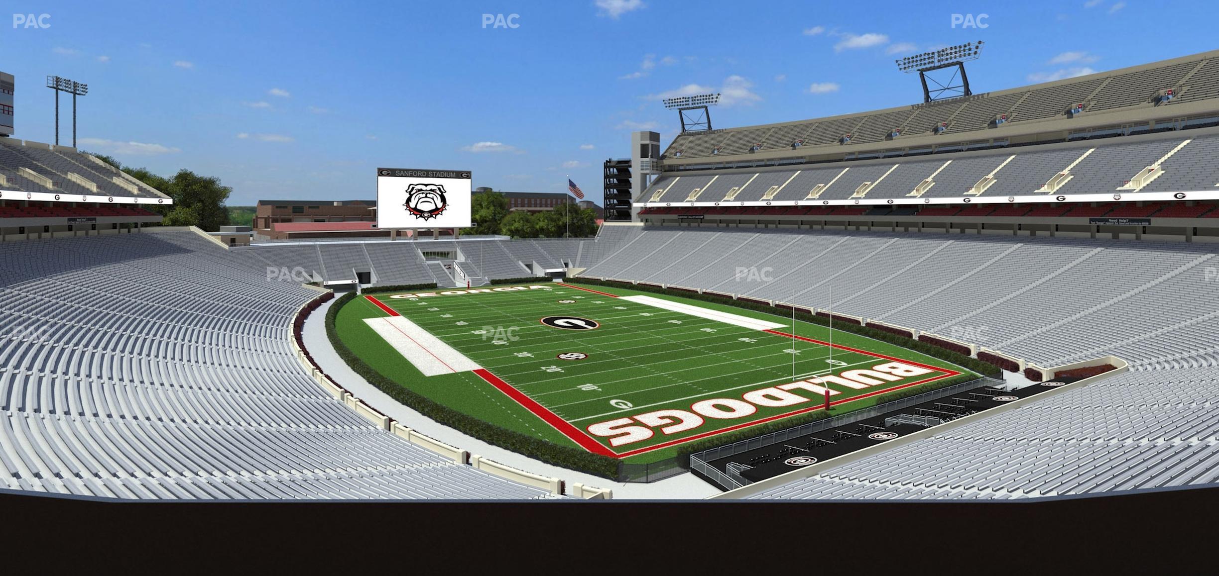 Seating view for Sanford Stadium Section East Upper Club 223