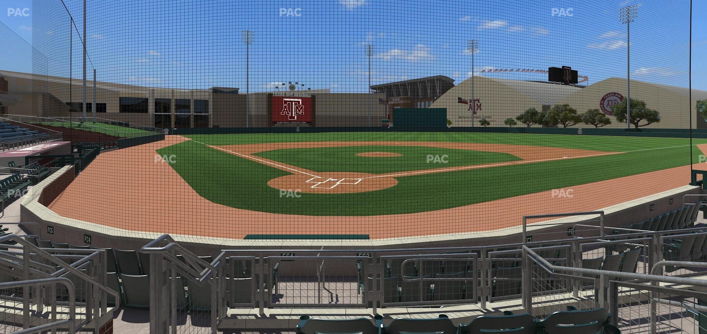 Seating view for Olsen Field at Blue Bell Park Section Stadium Club 106