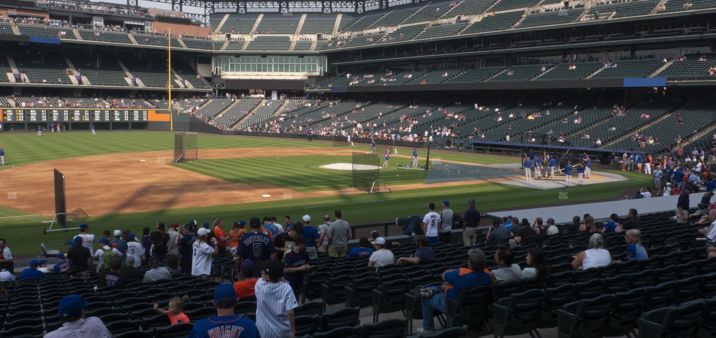 Seating view for Coors Field Section 141