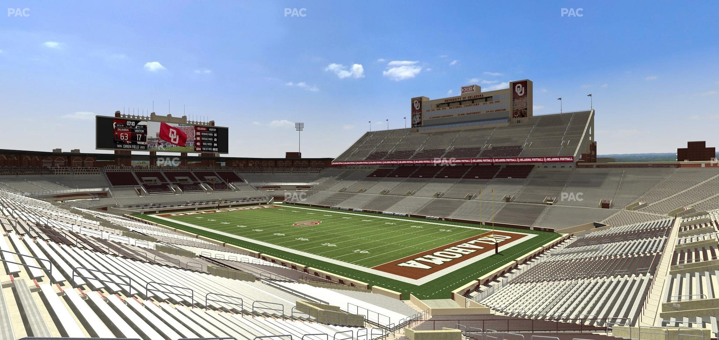 Seating view for Gaylord Family Oklahoma Memorial Stadium Section 24