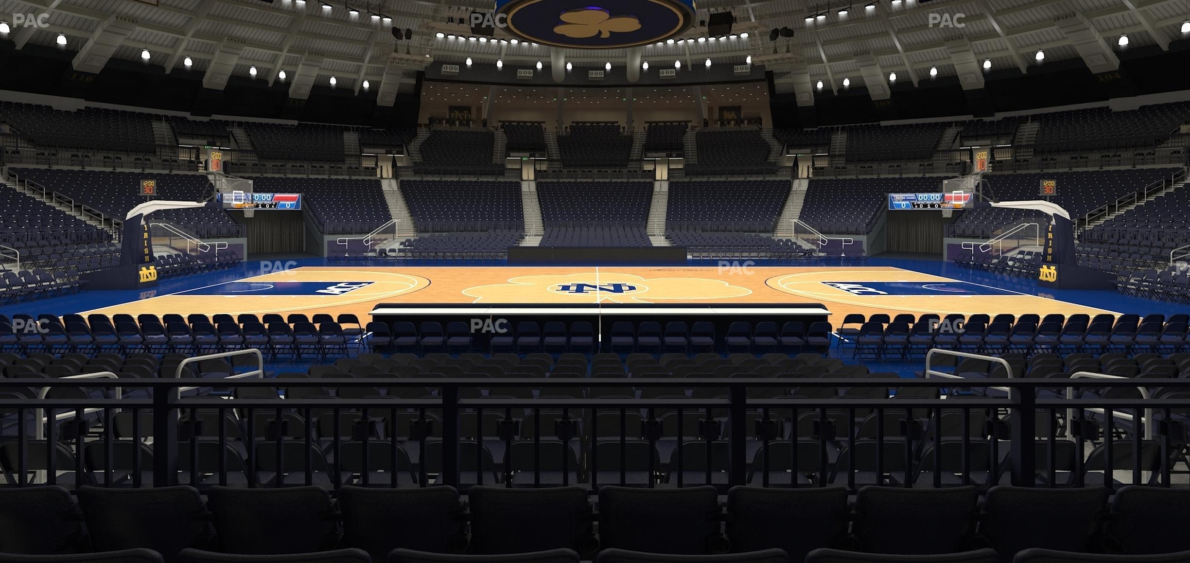 Seating view for Purcell Pavilion at the Joyce Center Section 10