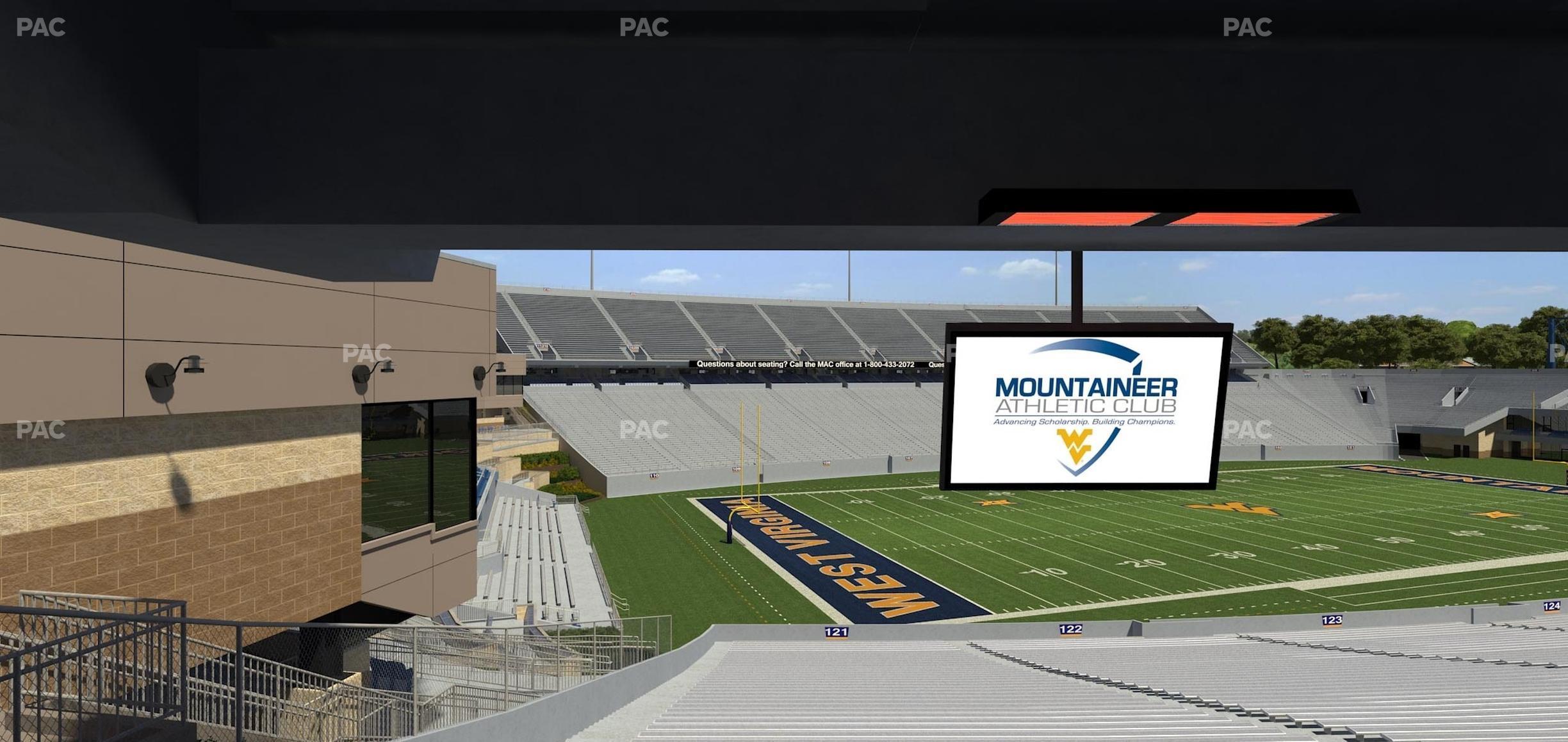 Seating view for Mountaineer Field at Milan Puskar Stadium Section Field Box 39