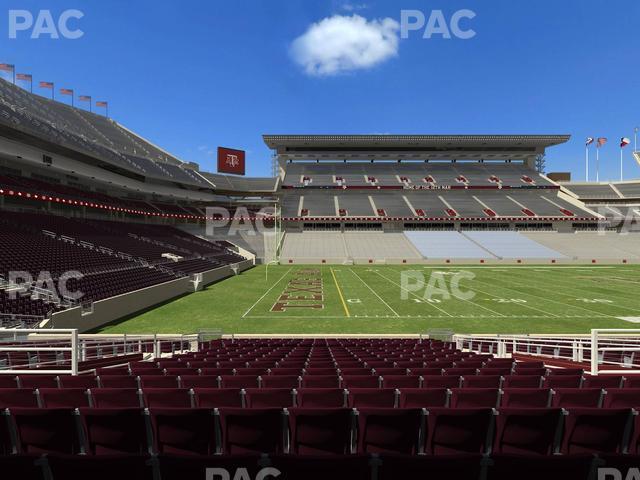 Seating view for Kyle Field Section Field Box 11