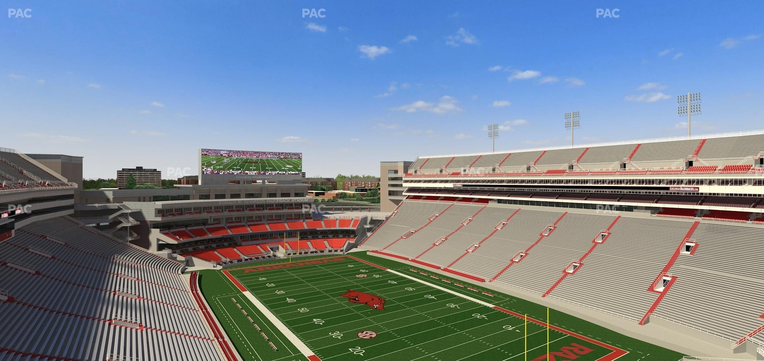 Seating view for Razorback Stadium Section 539