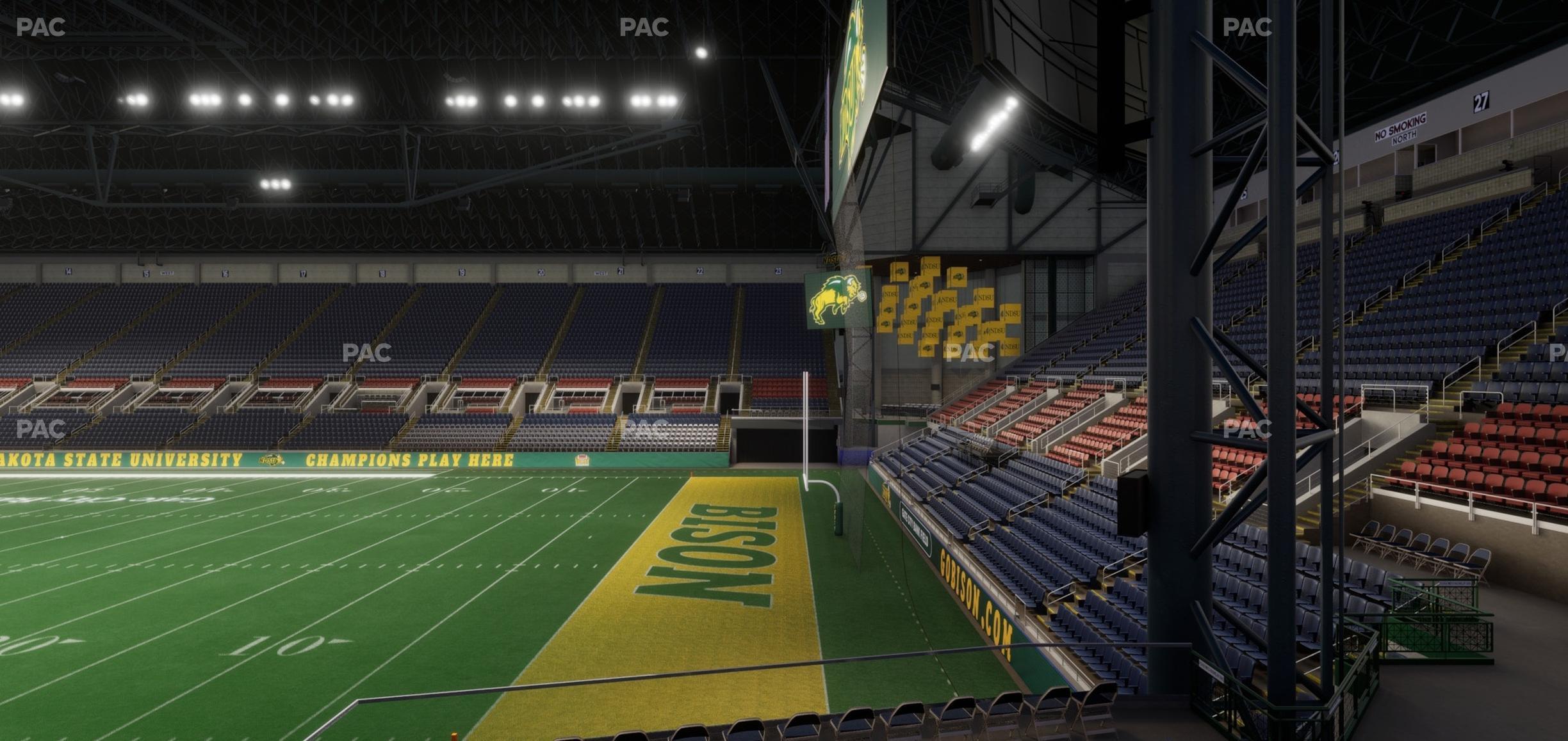 Seating view for Fargodome Section Elevated 30