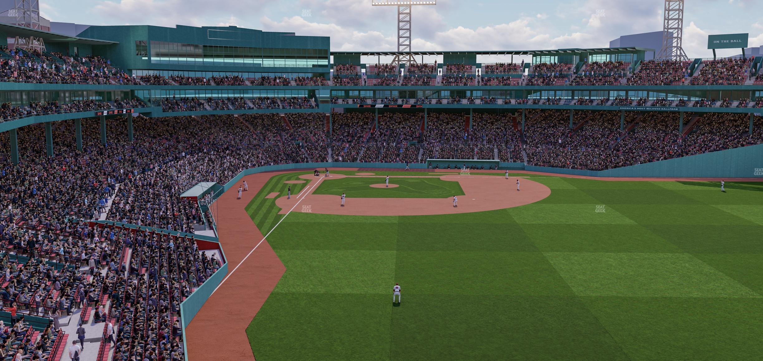 Seating view for Fenway Park Section Right Field Roof Deck Table 205