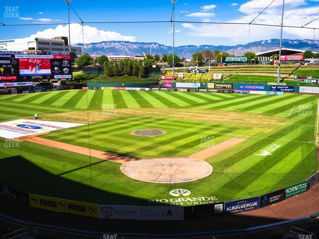 Seating view for Rio Grande Credit Union Field at Isotopes Park Section Club 301