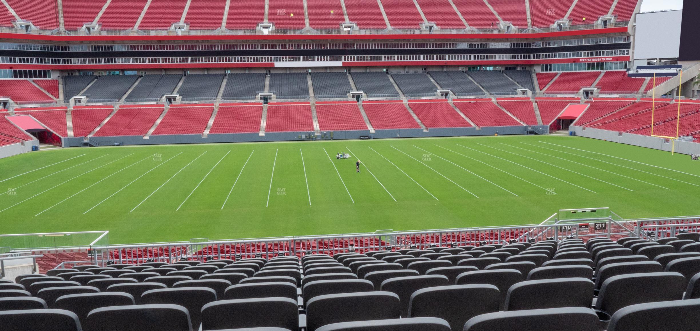 Seating view for Raymond James Stadium Section 210