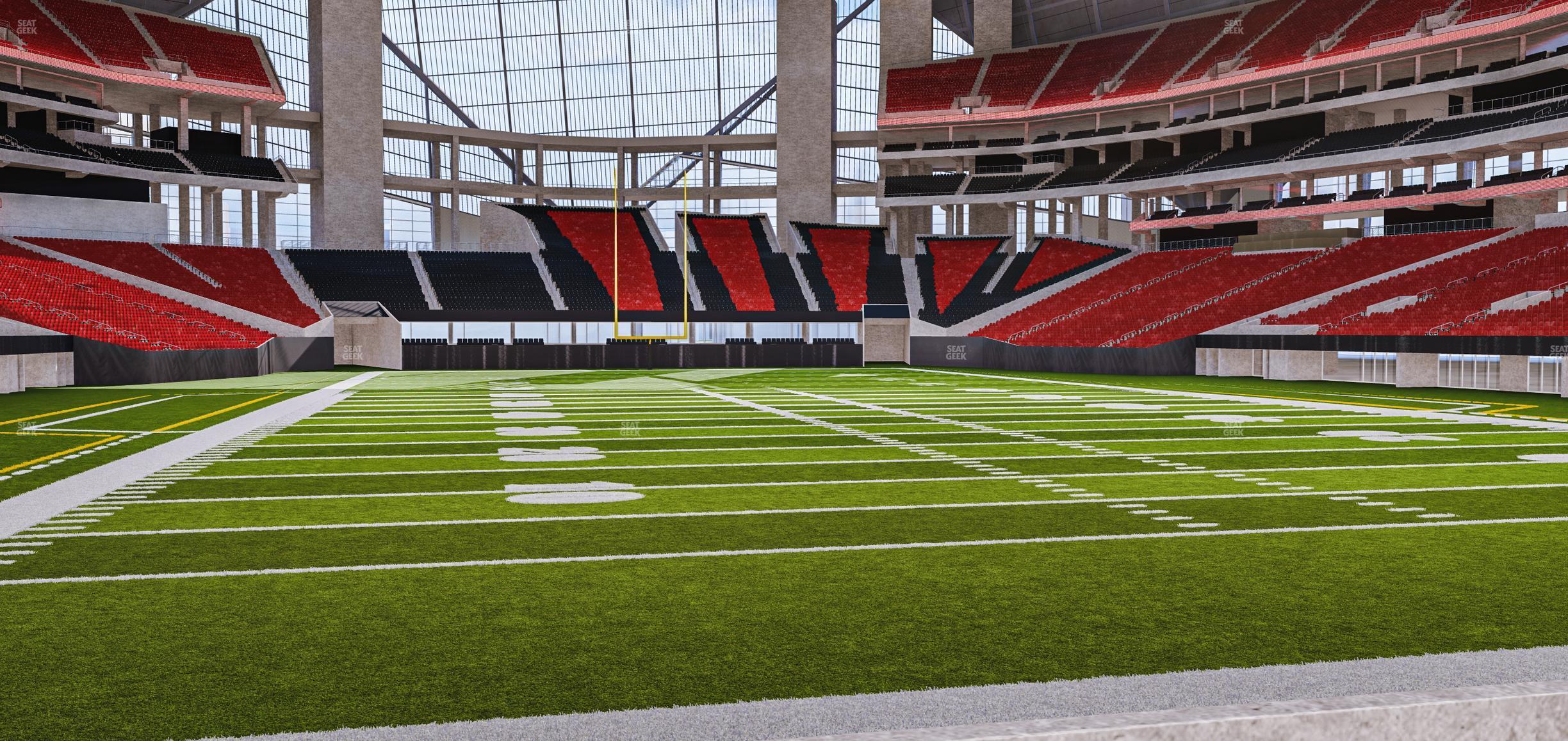 Seating view for Mercedes-Benz Stadium Section West Field Suite 15