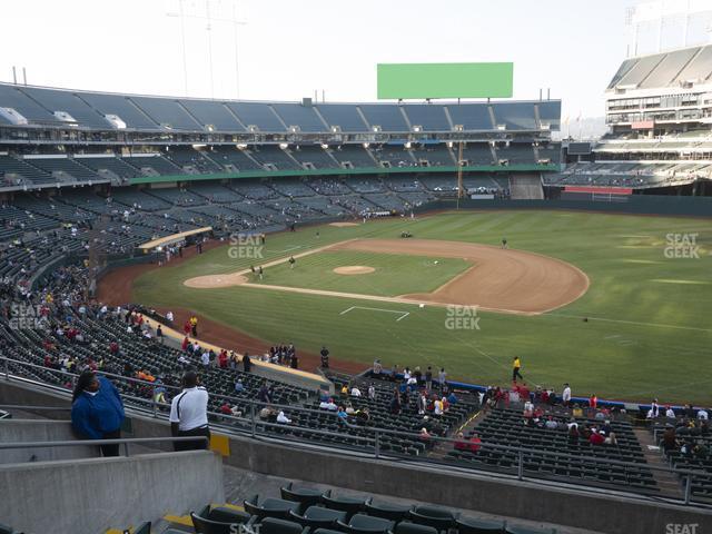 Seating view for Oakland Coliseum Section 210