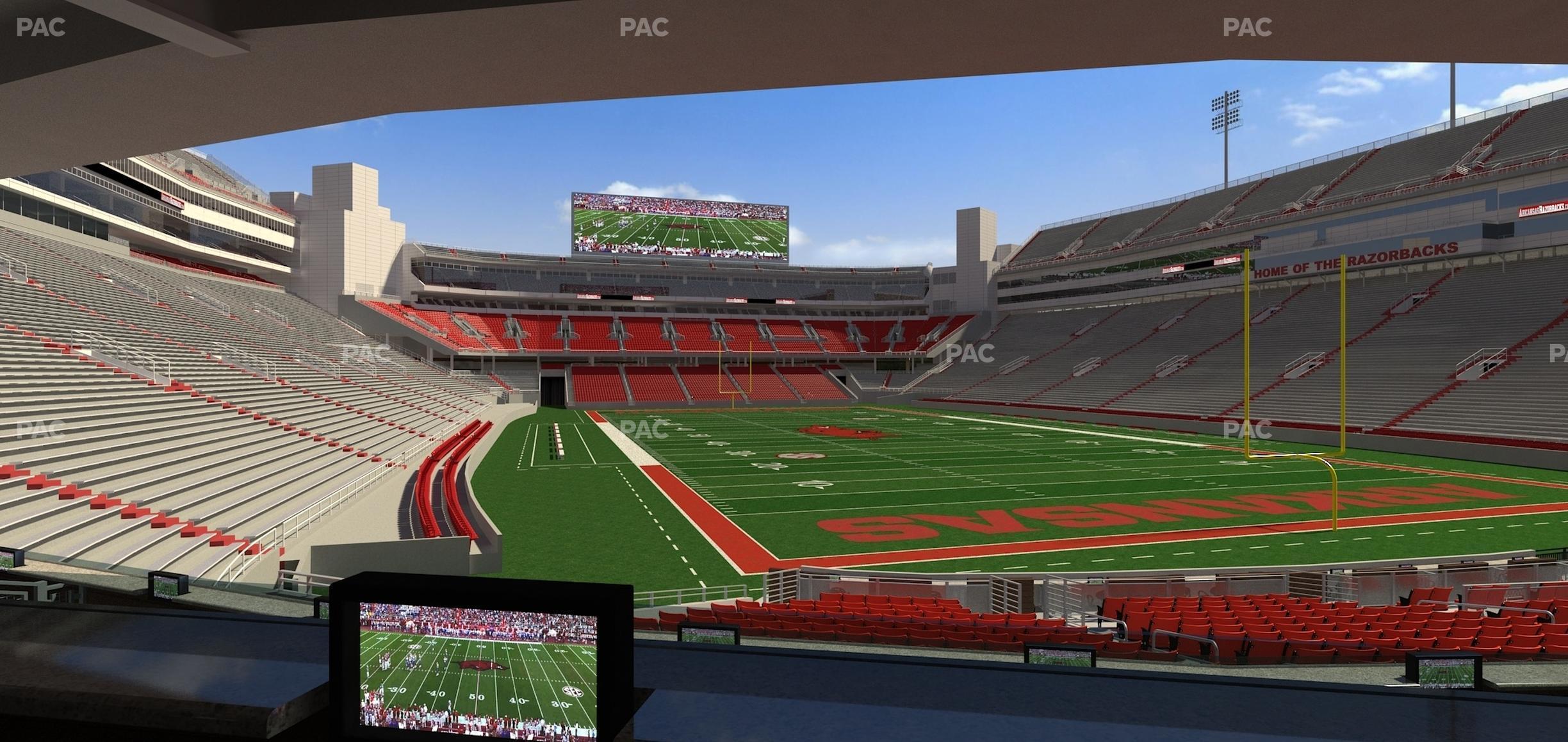 Seating view for Razorback Stadium Section Loge 61