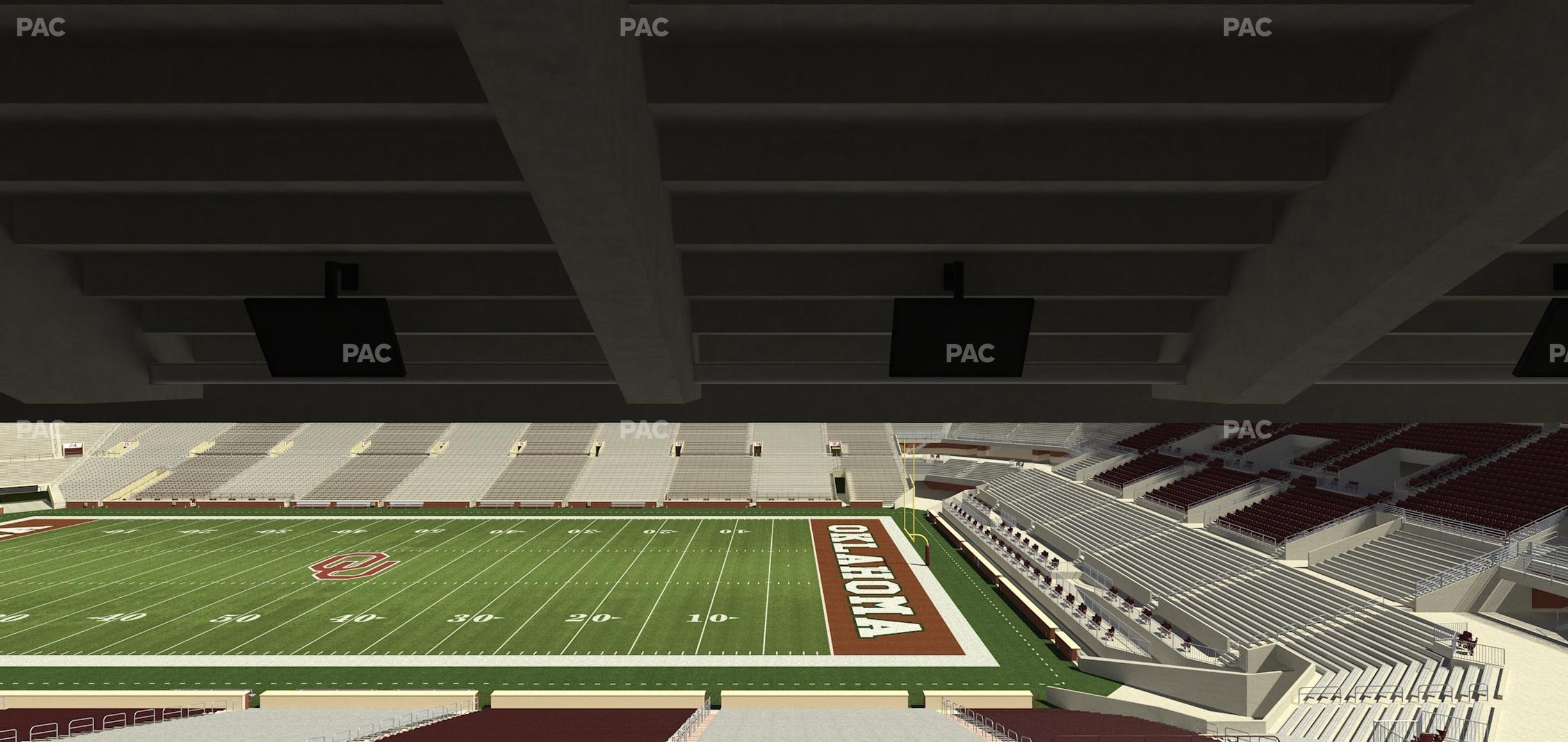 Seating view for Gaylord Family Oklahoma Memorial Stadium Section 2