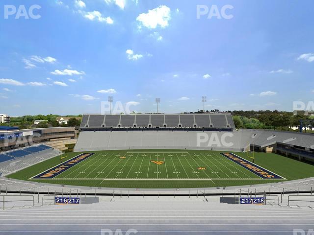 Seating view for Mountaineer Field at Milan Puskar Stadium Section 217