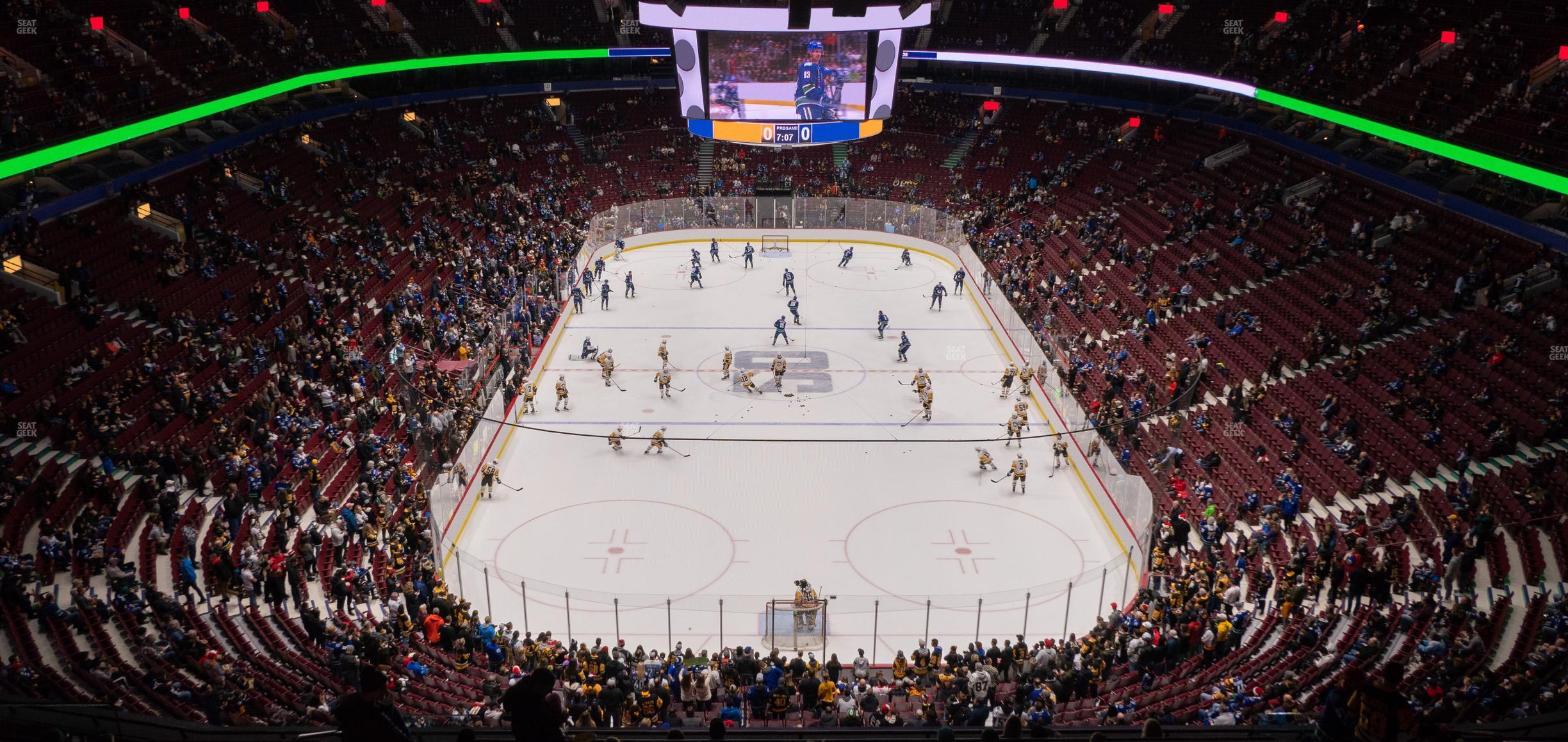 Seating view for Rogers Arena Section Wc 400 E