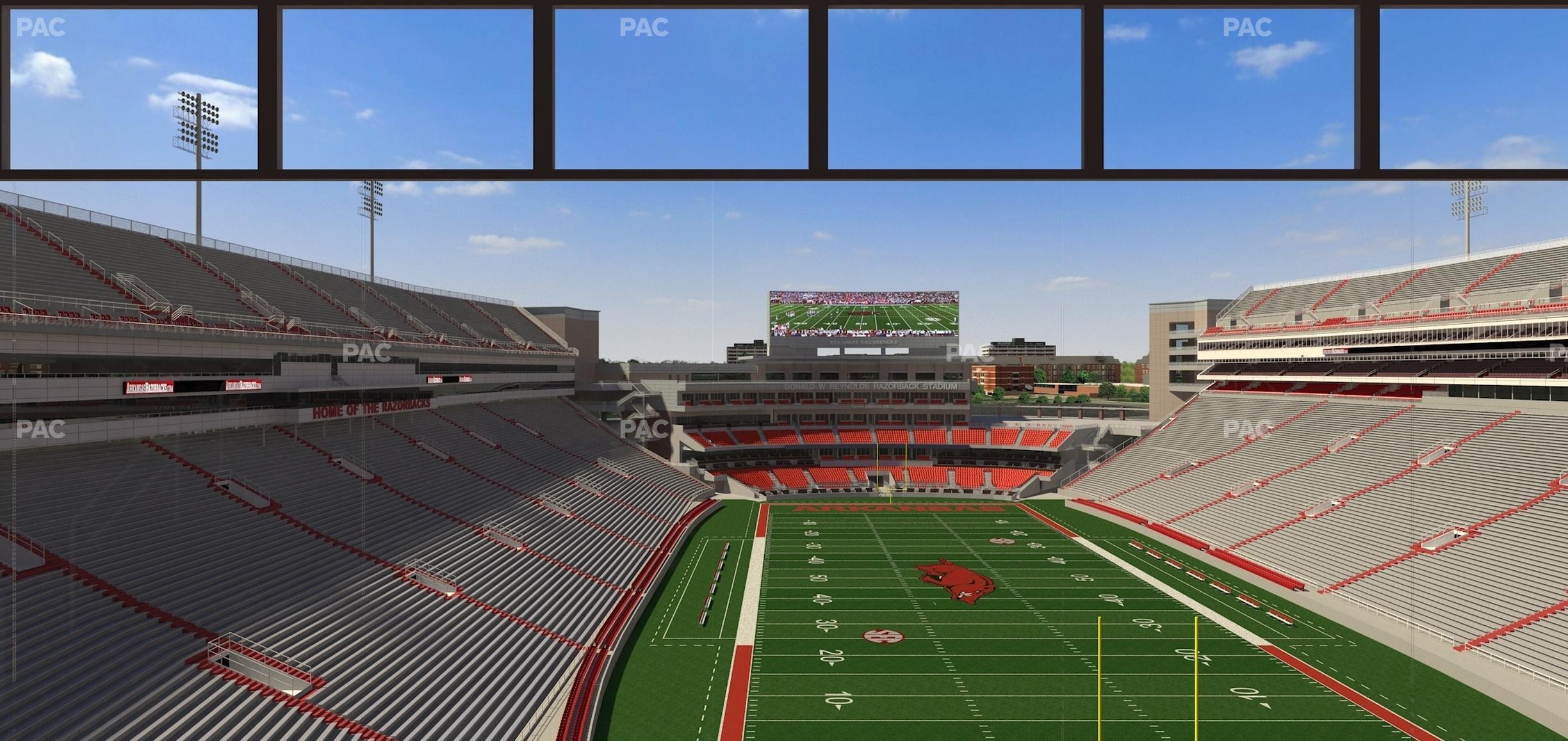 Seating view for Razorback Stadium Section 484