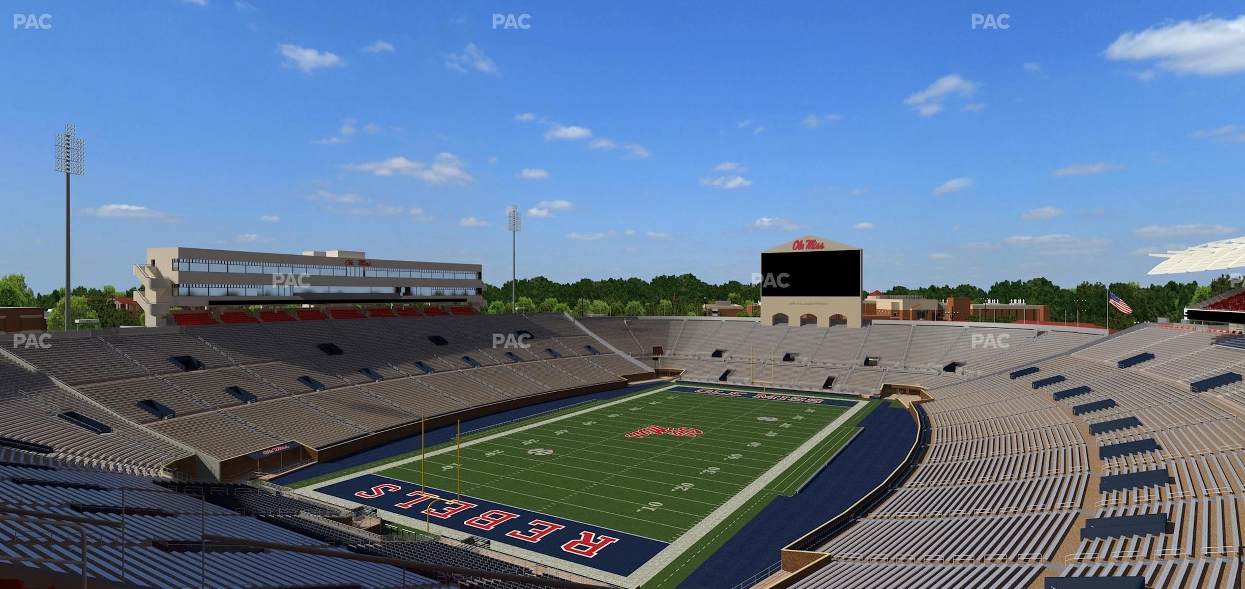 Seating view for Vaught Hemingway Stadium Section South Zone Club 108