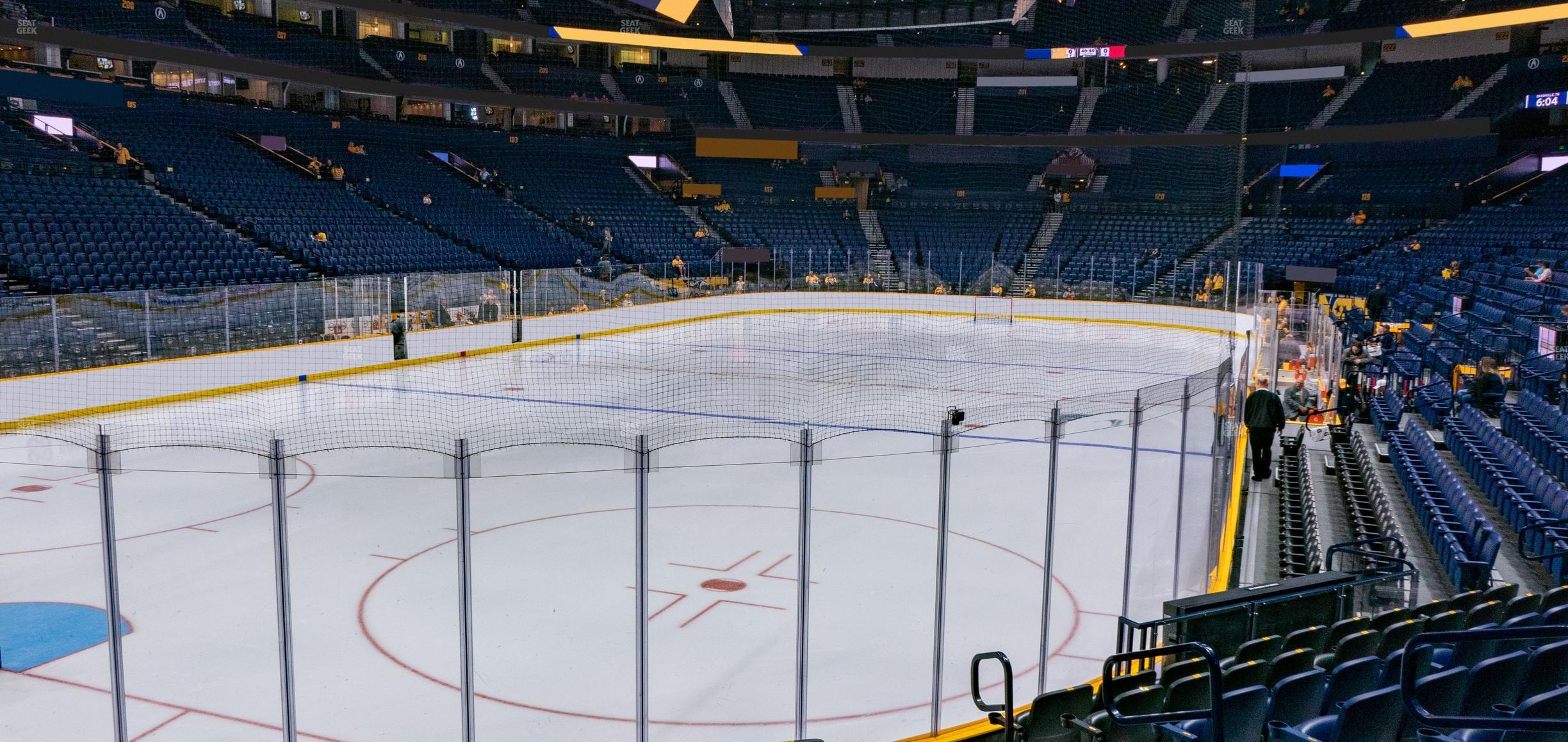 Seating view for Bridgestone Arena Section 112