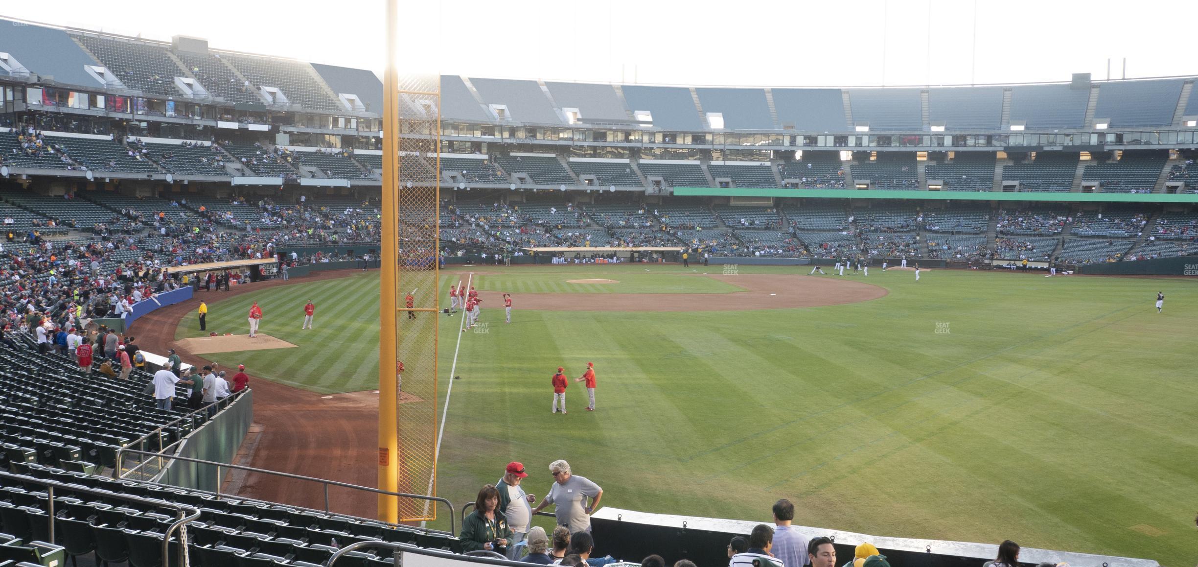 Seating view for Oakland Coliseum Section 102