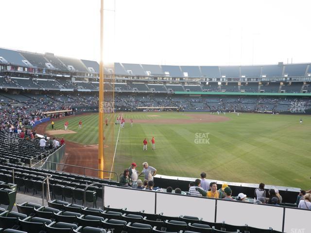 Seating view for Oakland Coliseum Section 102