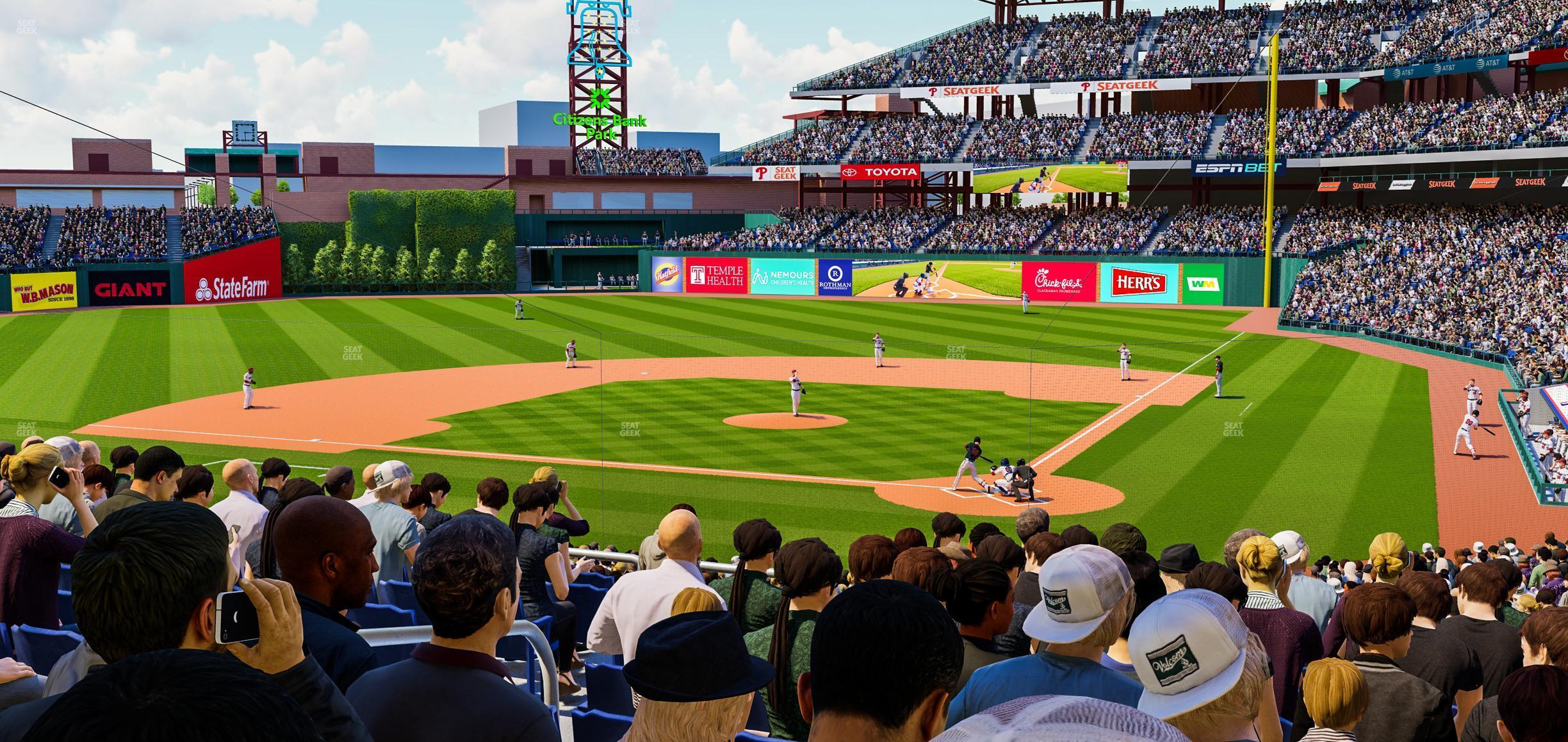 Seating view for Citizens Bank Park Section 126