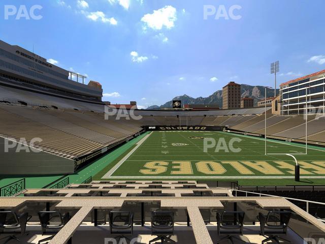 Seating view for Folsom Field Section Loge Box 158