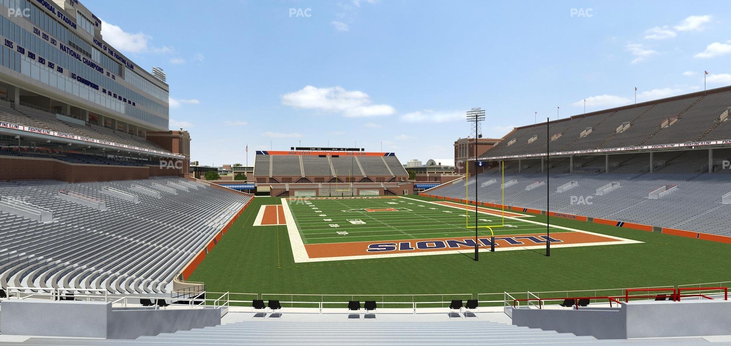 Seating view for Memorial Stadium - IL Section 118