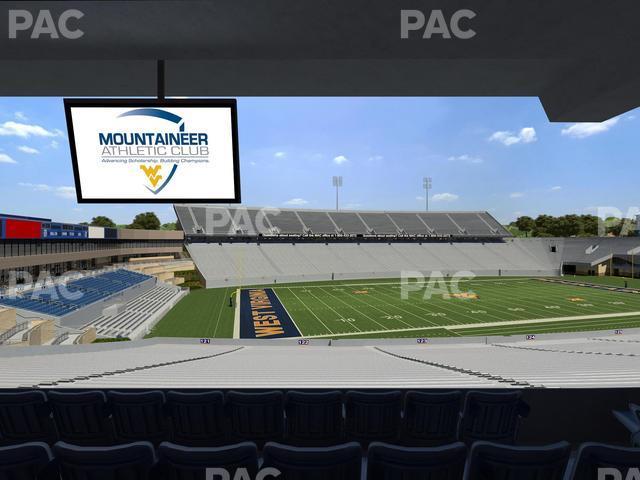 Seating view for Mountaineer Field at Milan Puskar Stadium Section Field Box 44